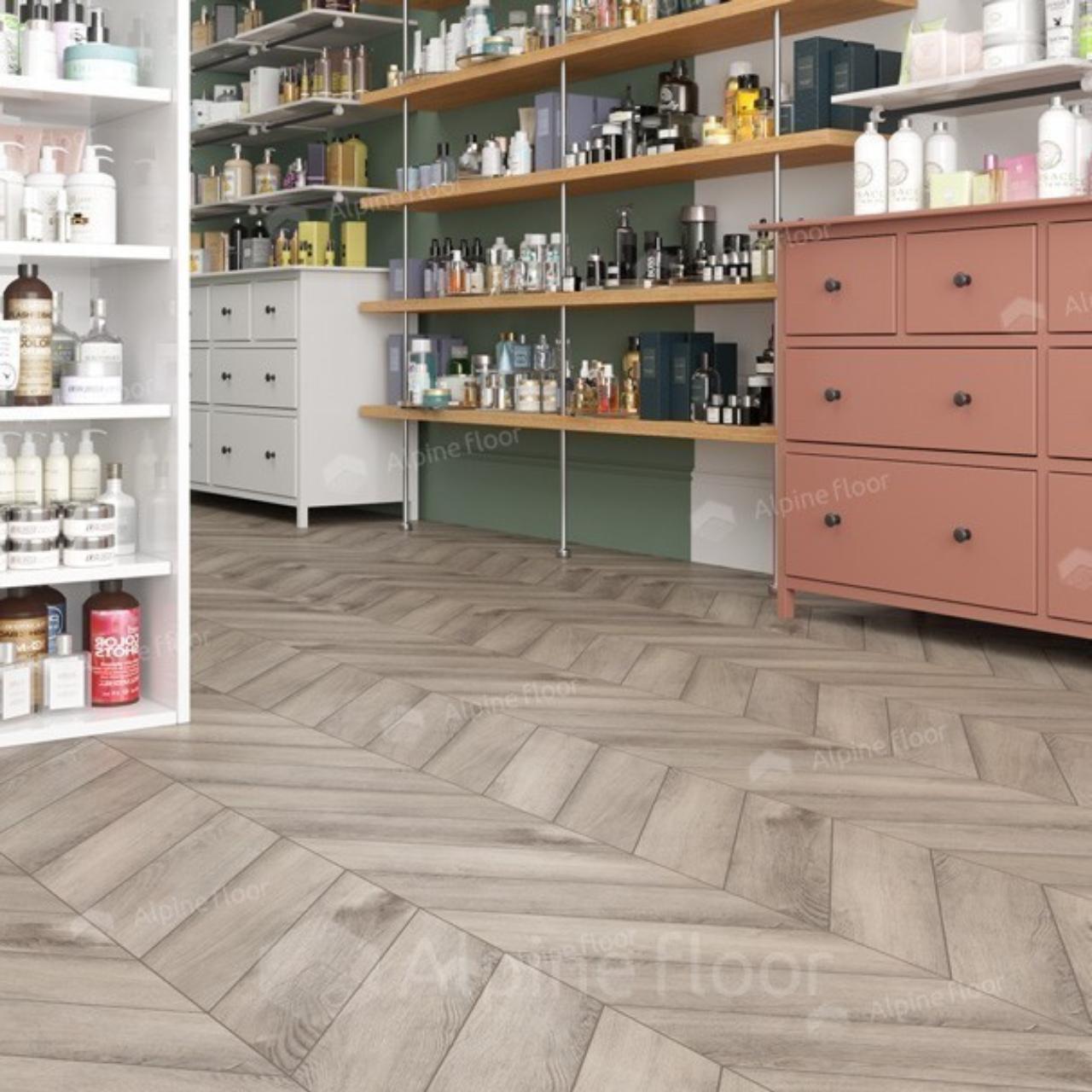 Кварцвинил Alpine Floor Chevron Alpine Lvt Eco 20-8 Дуб Исида