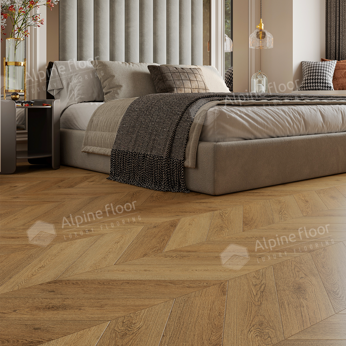 Кварцвинил Alpine Floor Chevron Alpine Eco 18-15 Дуб Буна