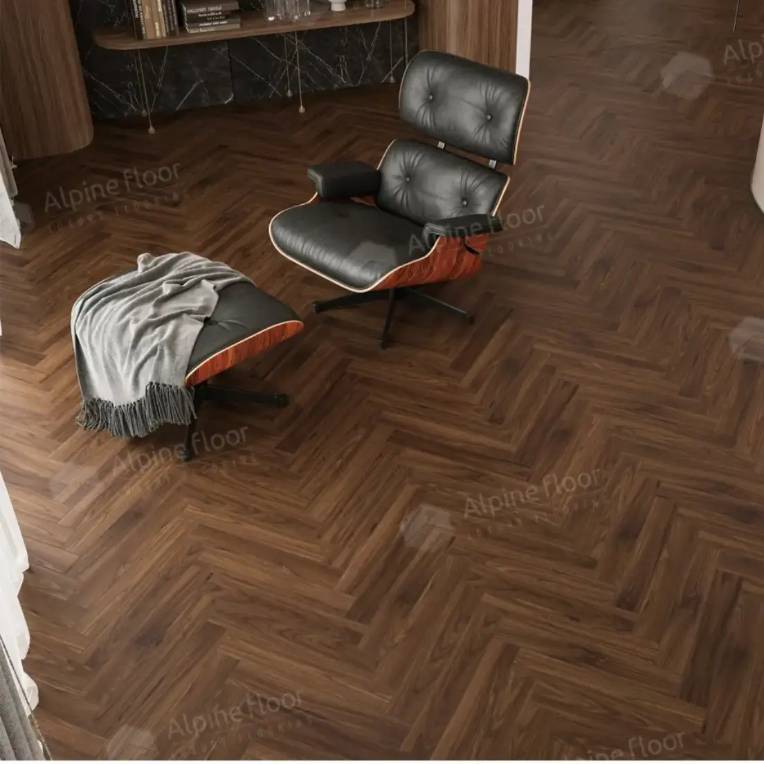 Ламинат AlpineFloor Herringbone 12 LF105-12 Орех Трентино