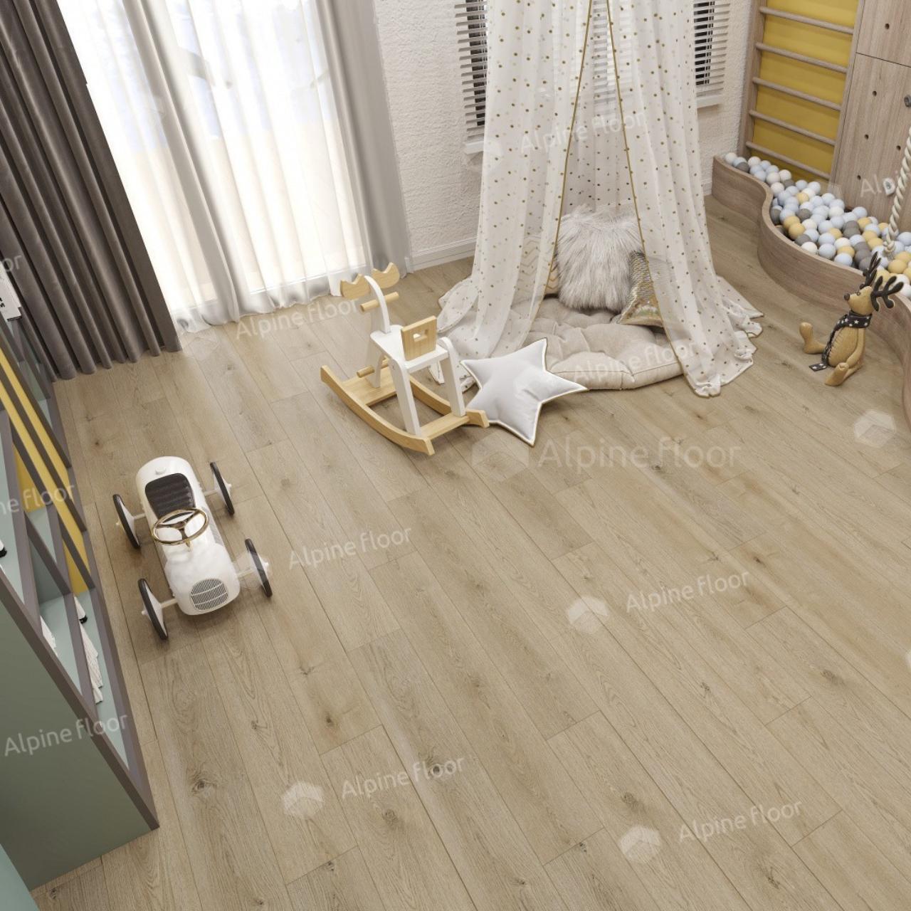 Кварцвинил Alpine Floor Easy Line Еco 3-27 Дуб Миндальный