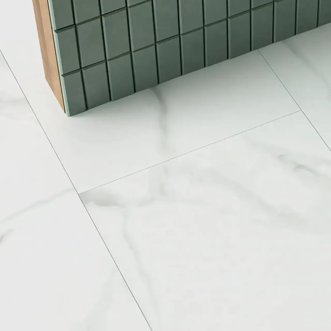 Кварцвинил Invictus Primus Dryback Tile XL Pure Marble Snow