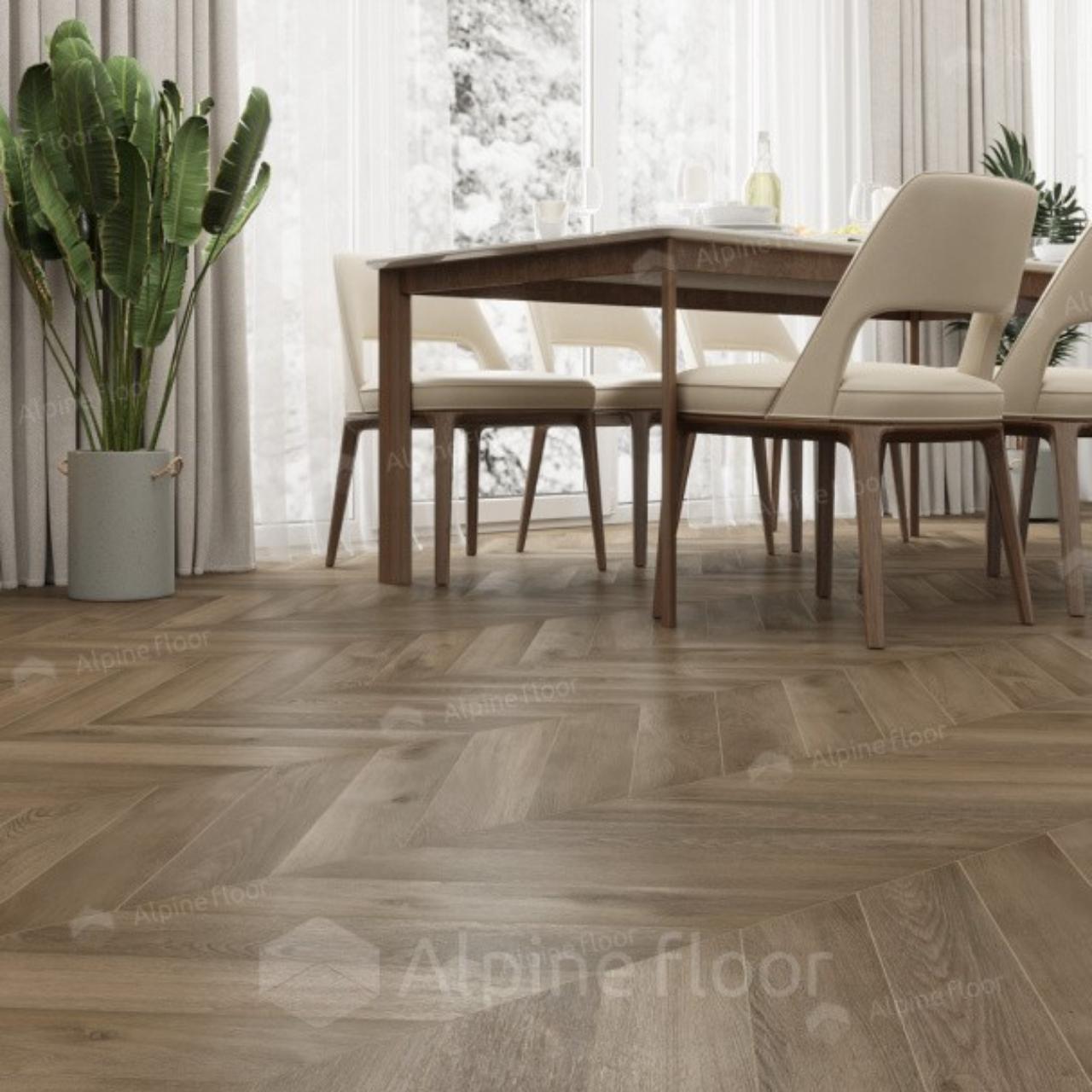 Кварцвинил Alpine Floor Chevron Alpine Lvt Eco 20-4 Дуб Насыщенный