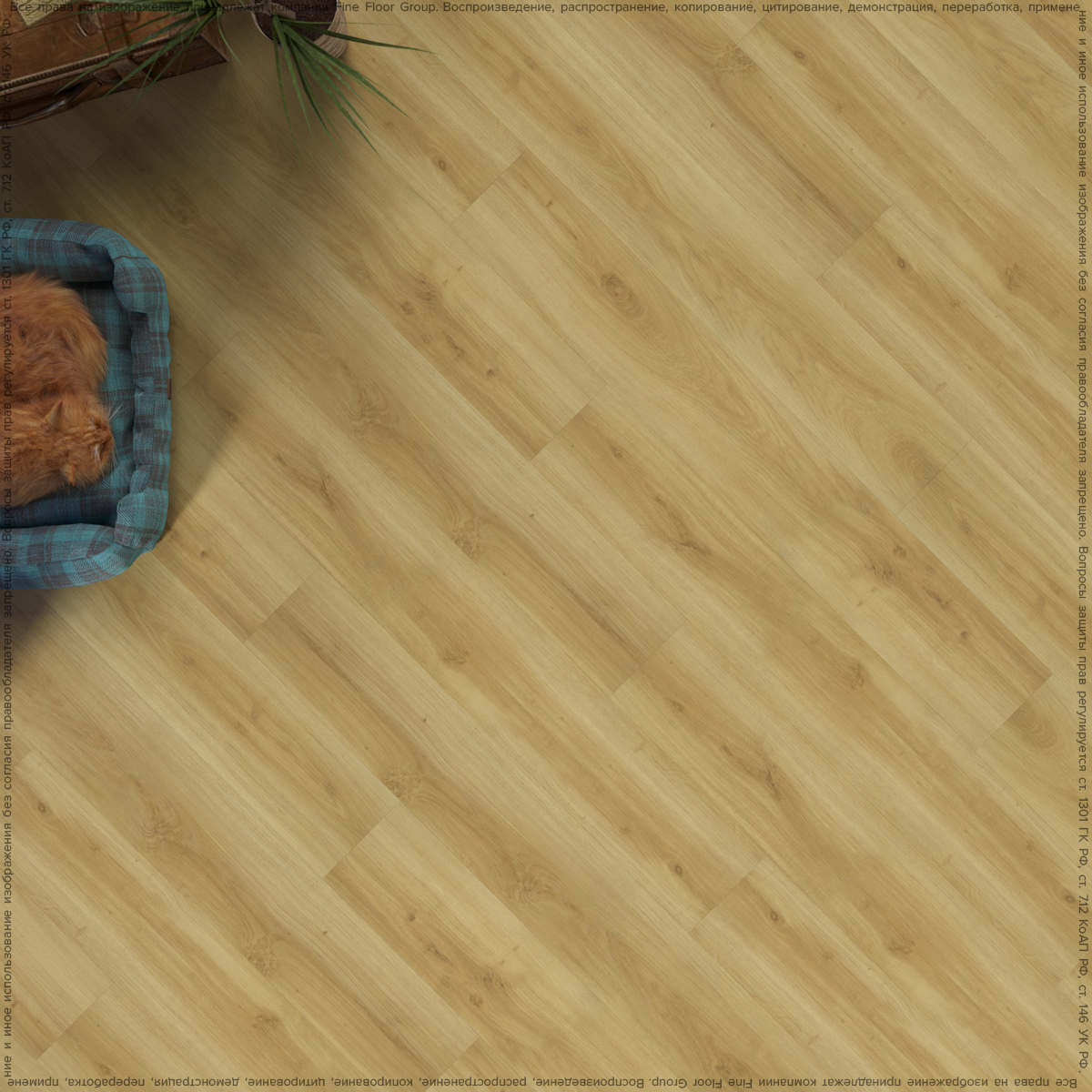 Кварцвинил Fine Floor Wood FF-1521 Дуб Базель