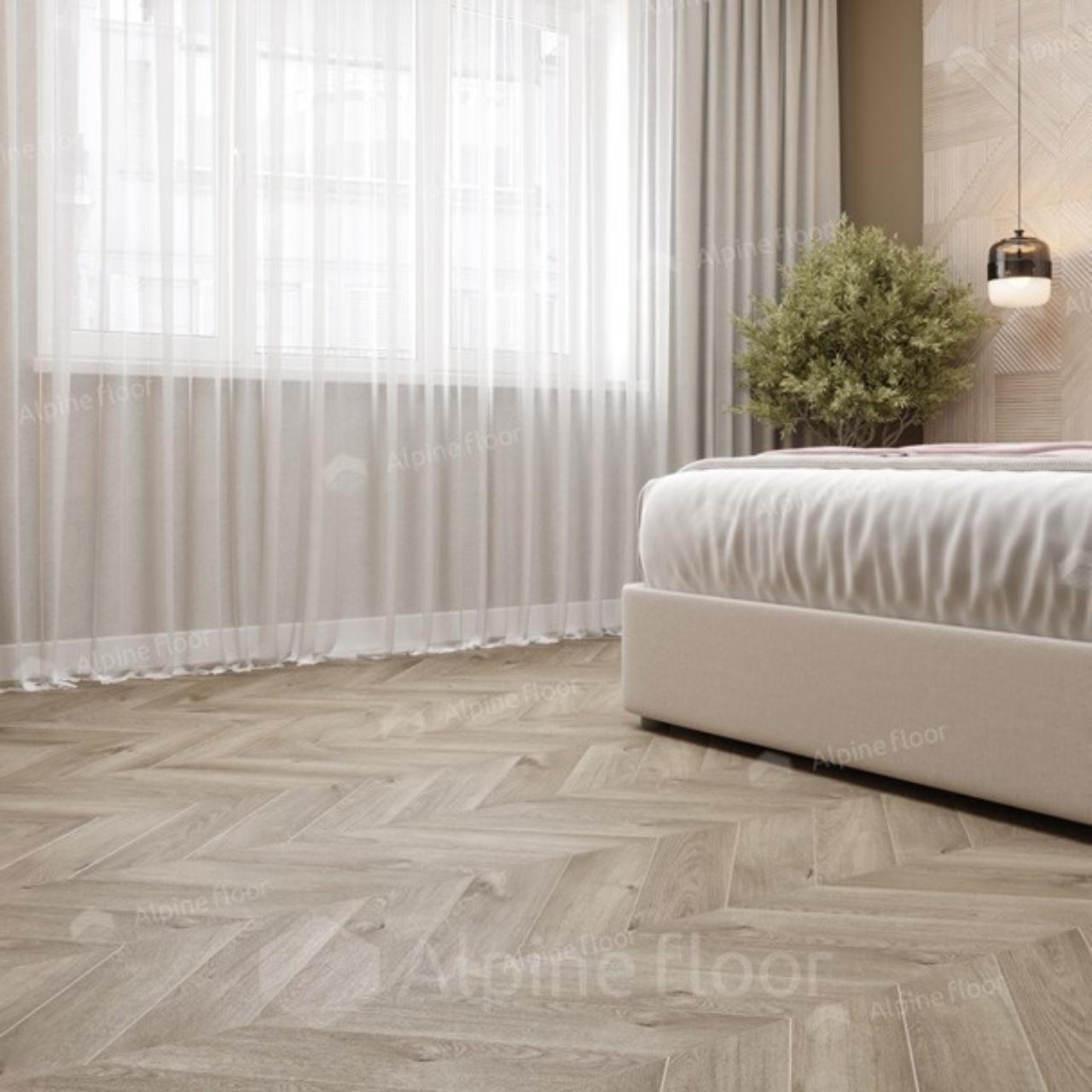 Кварцвинил Alpine Floor Chevron Alpine Lvt Eco 20-3 Дуб Натуральный Отбеленный
