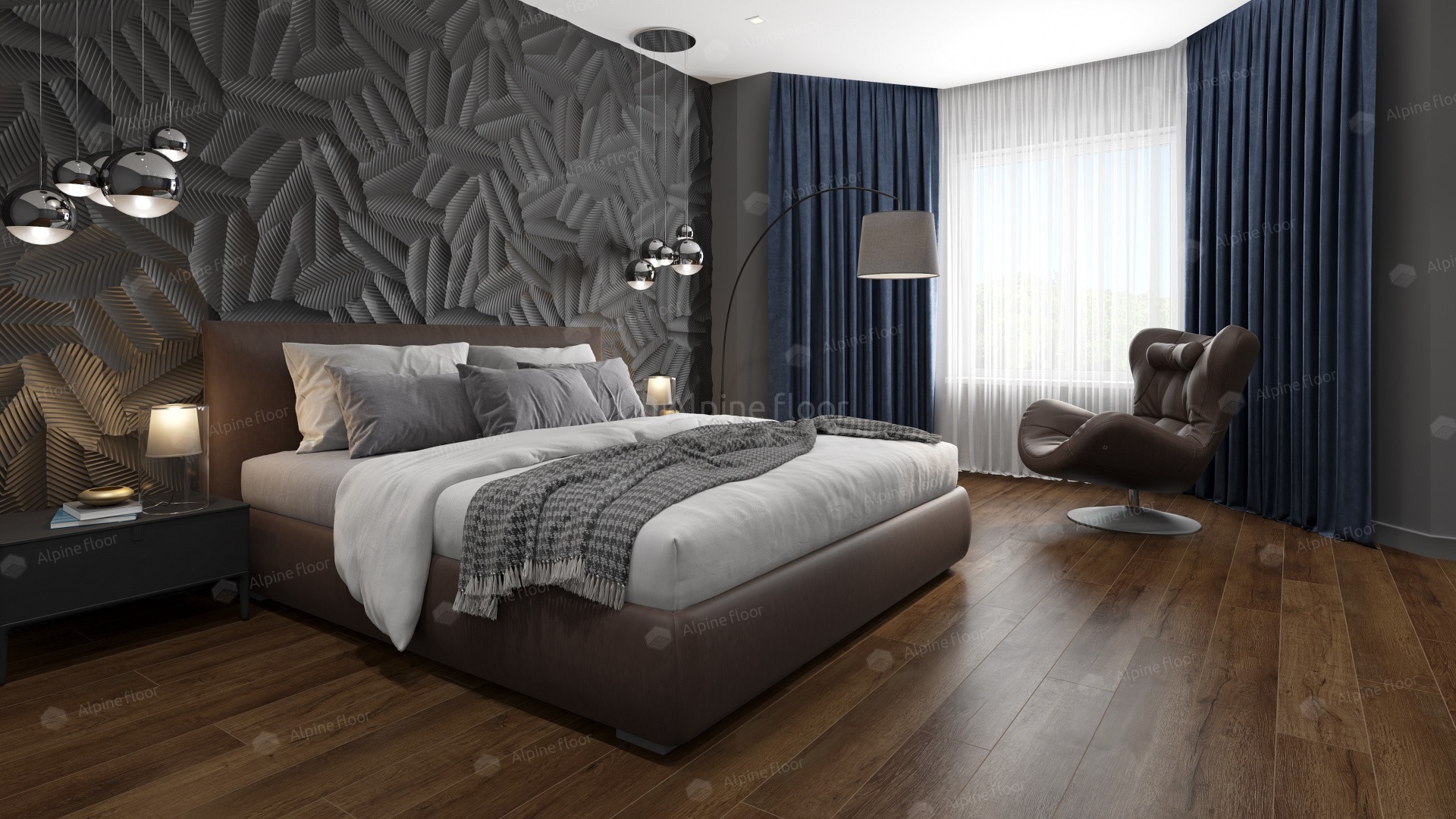Кварцвинил Alpine Floor Premium XL Eco 7-18 Дуб Шоколадный