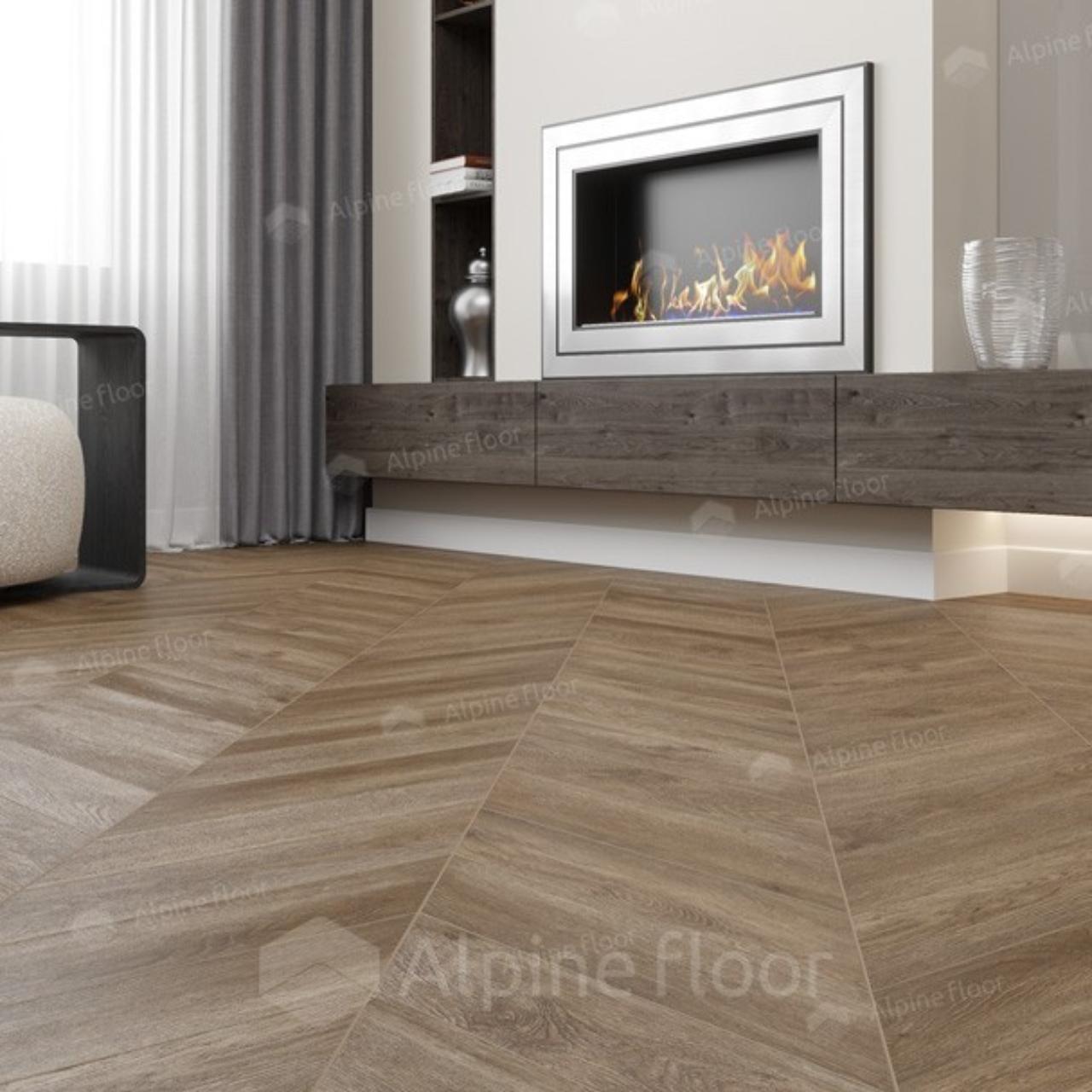 Кварцвинил Alpine Floor Chevron Alpine Lvt Eco 20-5 Макадамия