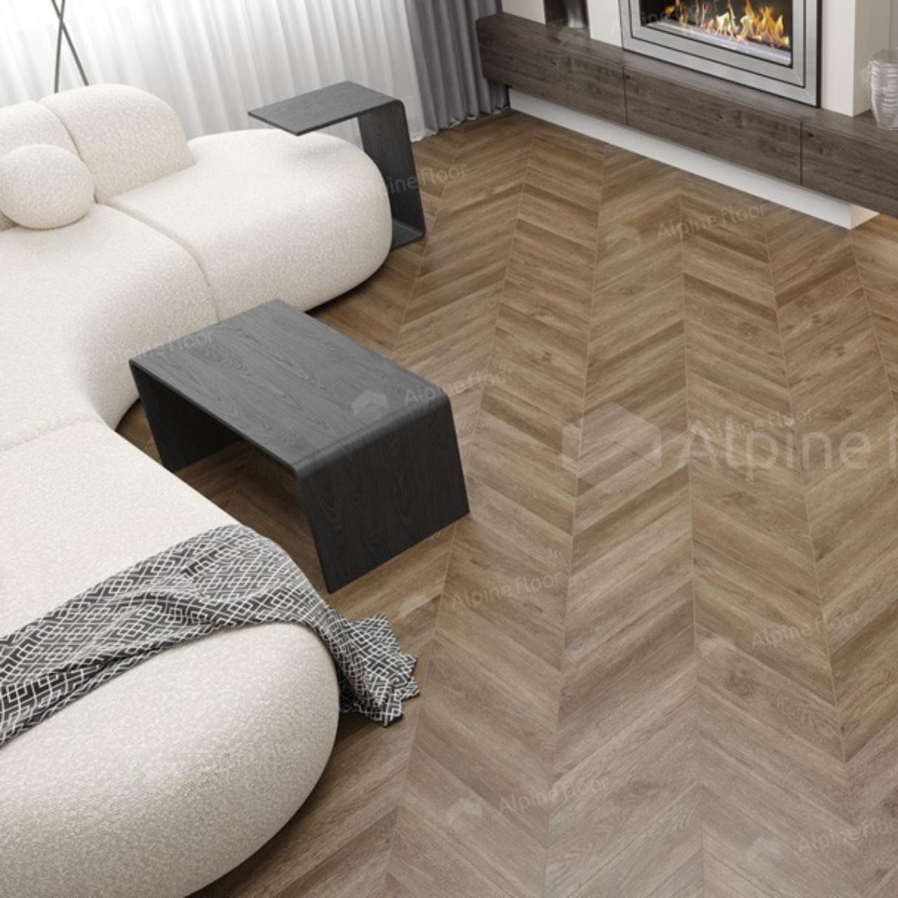 Кварцвинил Alpine Floor Chevron Alpine Lvt Eco 20-5 Макадамия