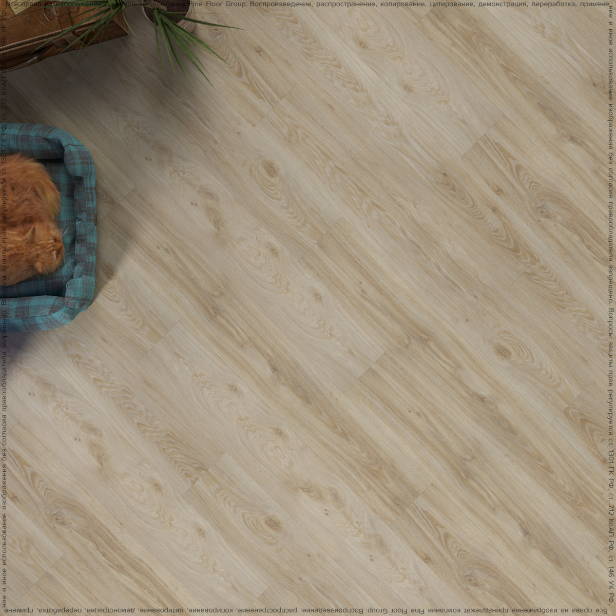 Кварцвинил Fine Floor Wood FF-1534 Дуб Листаль