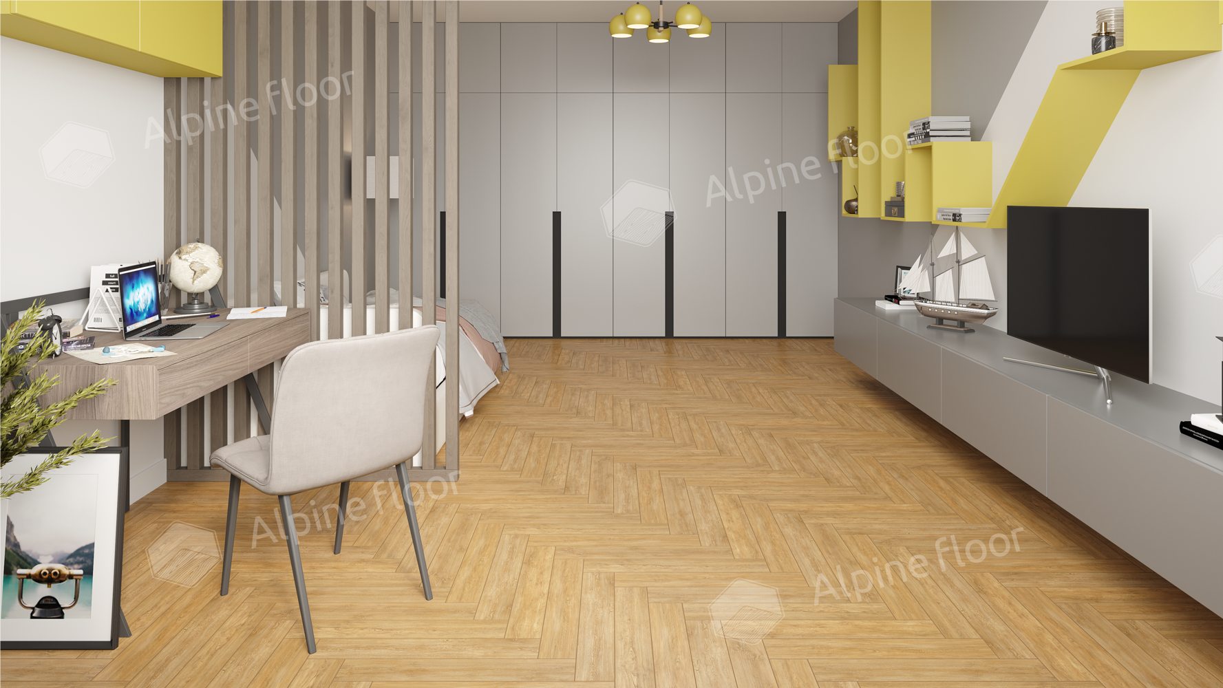 Ламинат AlpineFloor Herringbone 12 Pro LF106-04 Дуб Тулуза