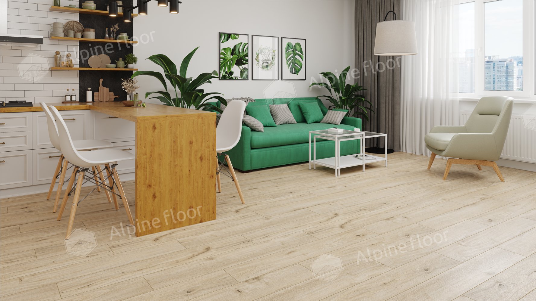 Ламинат AlpineFloor Aura LF100-02 Дуб Салерно