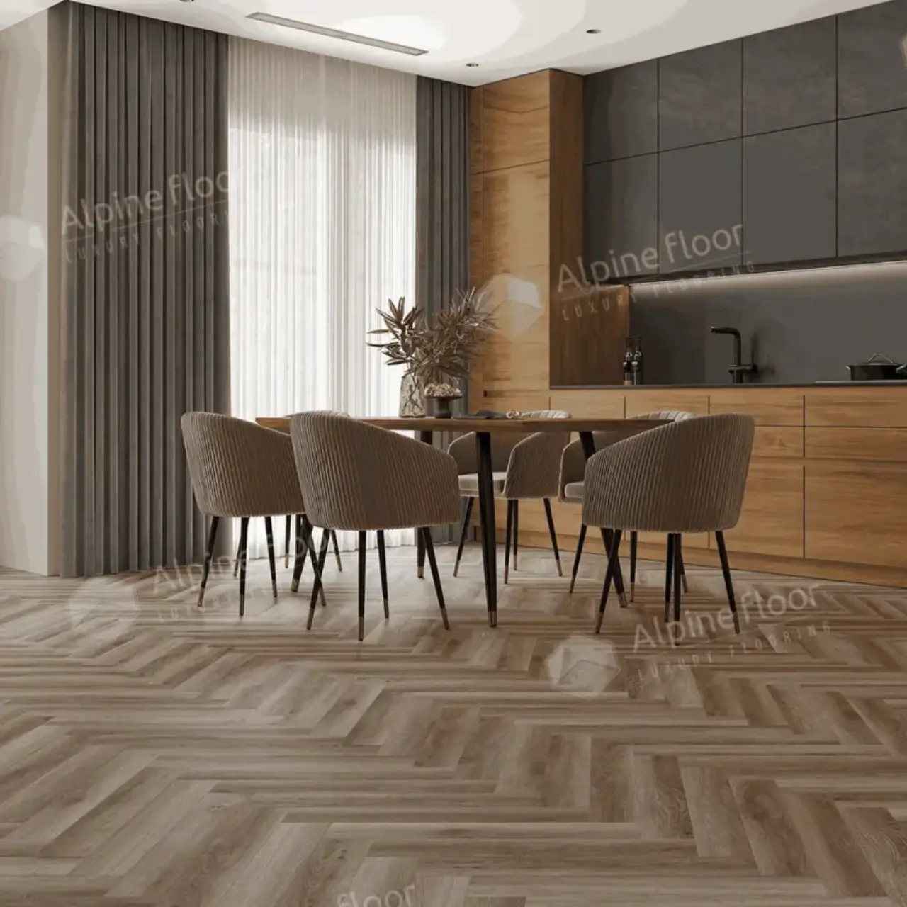 Ламинат AlpineFloor Herringbone 12 Pro LF106-14 Дуб Пикардия