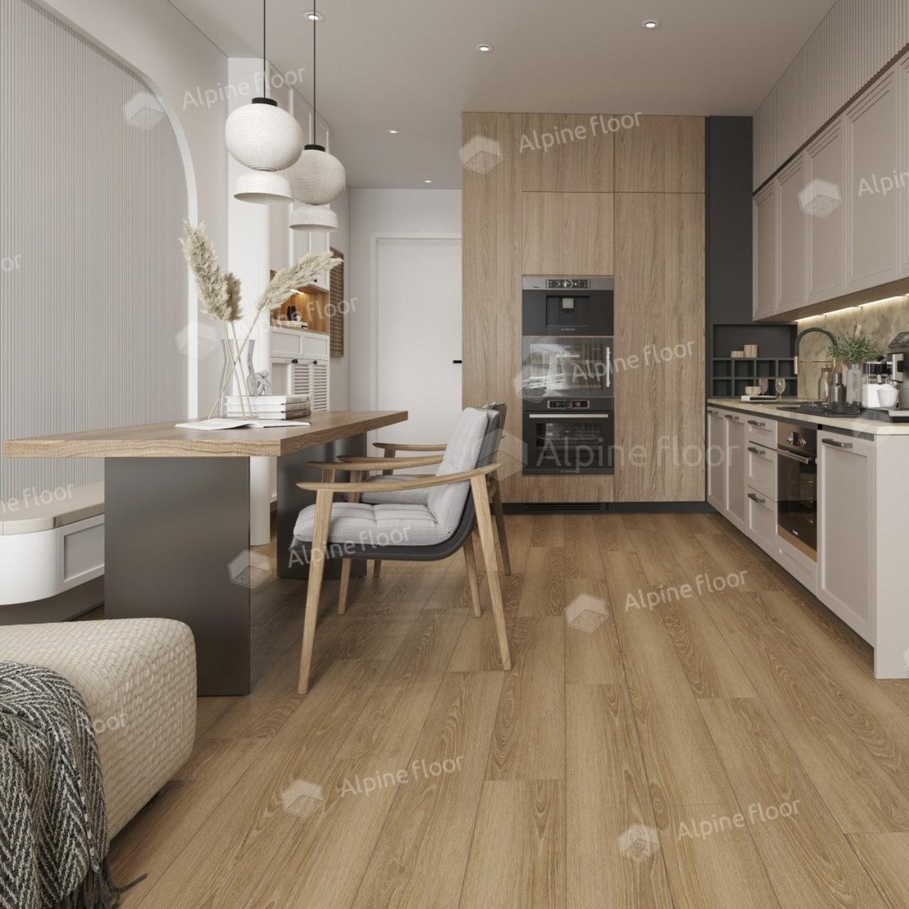 Кварцвинил Alpine Floor Easy Line Еco 3-38 Дуб Сантана