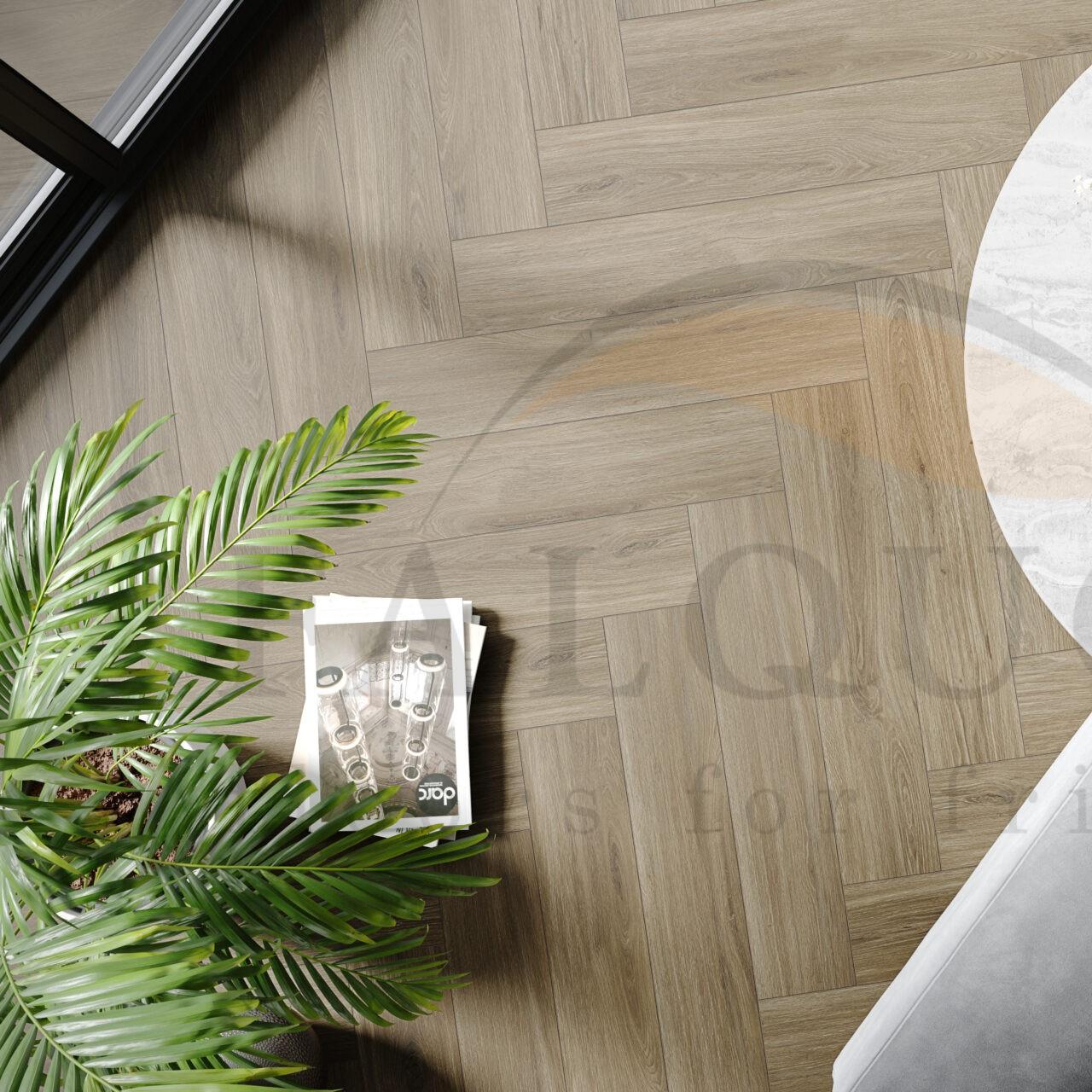 Кварцвинил The Floor Herringbone P6002 York Oak HB