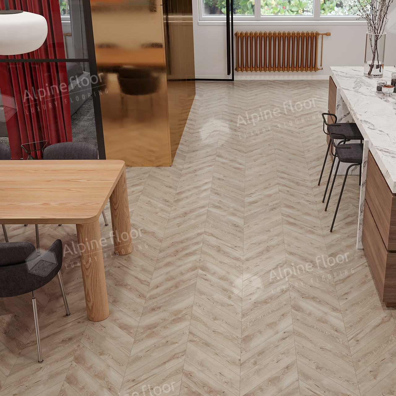 Кварцвинил Alpine Floor Chevron Alpine Eco 18-21 Гикори