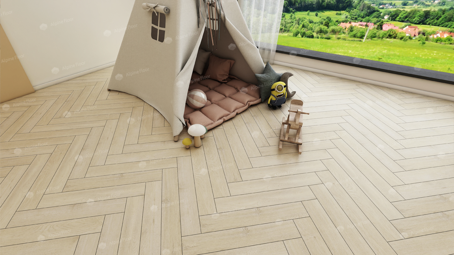 Ламинат AlpineFloor Herringbone 12 LF105-03 Дуб Лацио