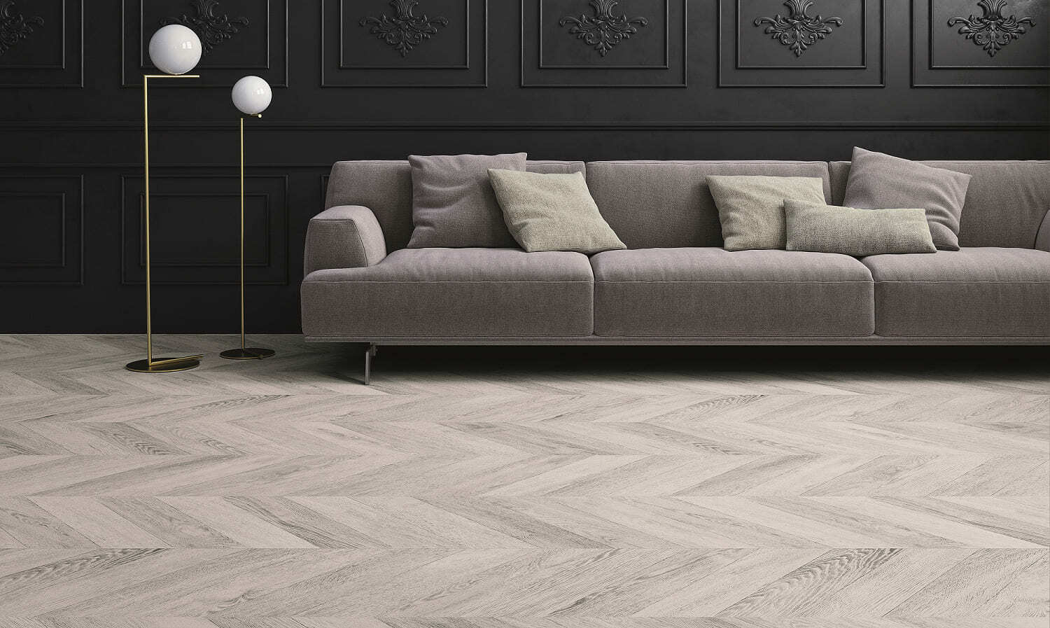 Ламинат Faus Masterpieces S180086 Light Grey Chevron