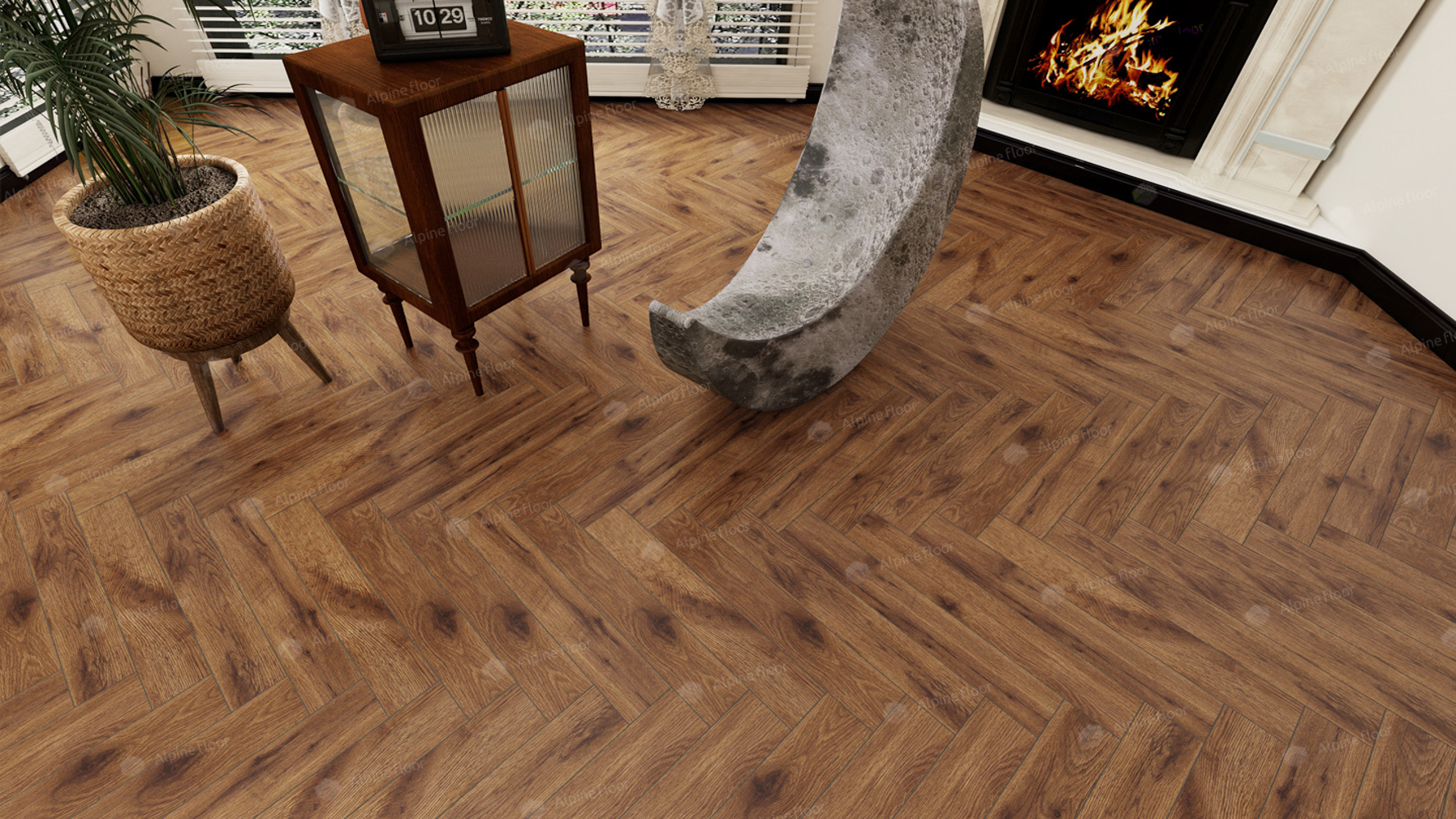 Ламинат AlpineFloor Herringbone 12 LF105-11 Дуб Умбрия