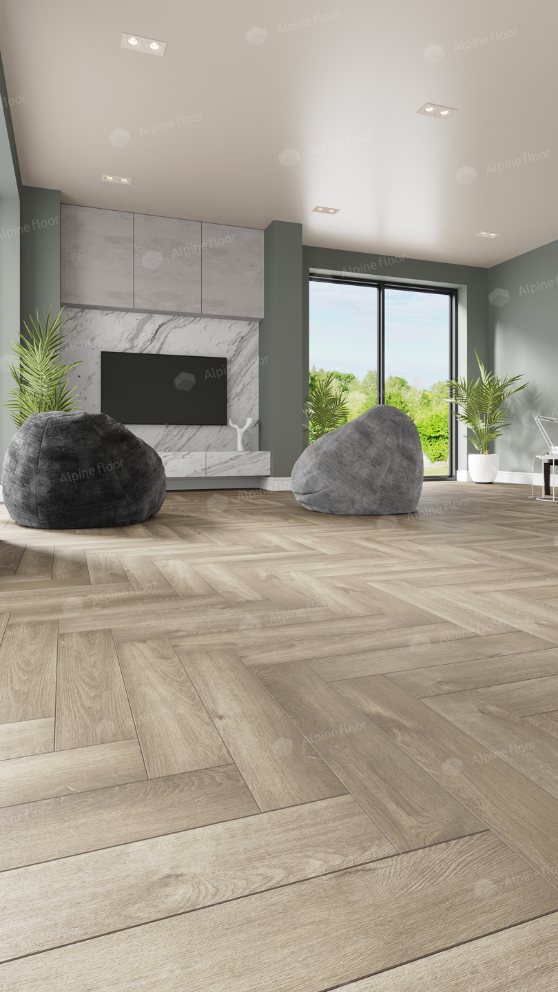 Кварцвинил Alpine Floor Parquet Light Еco 13-5 Дуб Натуральный Отбеленный