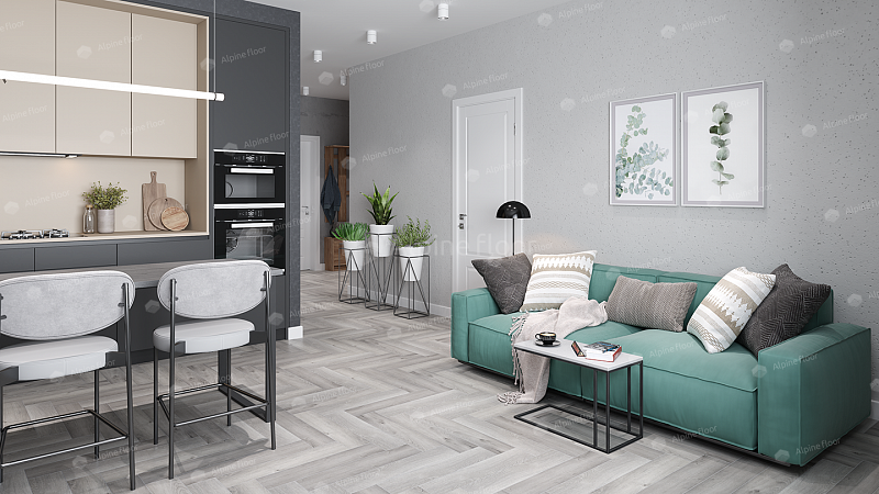 Кварцвинил Alpine Floor Parquet Lvt Eco 16-18 Дуб Лейтена