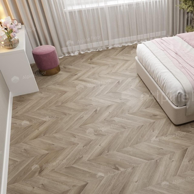 Кварцвинил Alpine Floor Chevron Alpine Lvt Eco 20-3 Дуб Натуральный Отбеленный