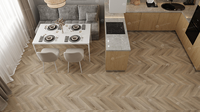 Кварцвинил Alpine Floor Chevron Alpine Eco 18-6 Дуб Синистра