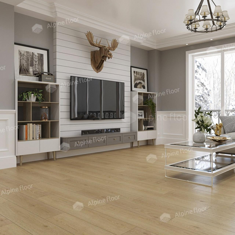Кварцвинил Alpine Floor Easy Line Еco 3-37 Дуб Марципановый