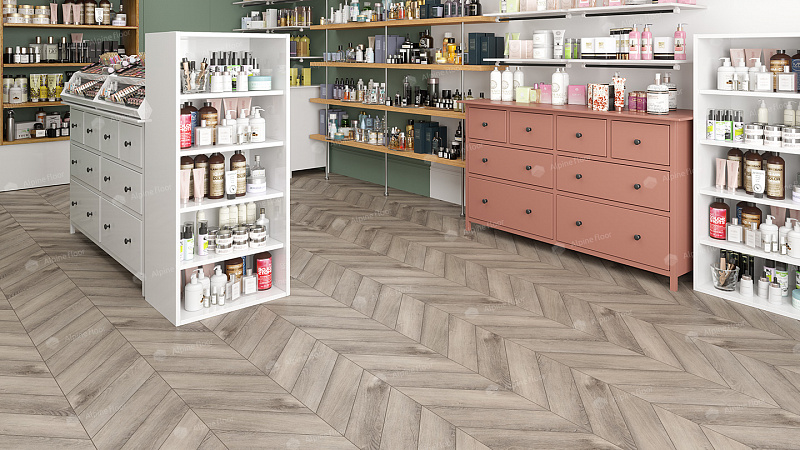 Кварцвинил Alpine Floor Chevron Alpine Eco 18-8 Дуб Исида