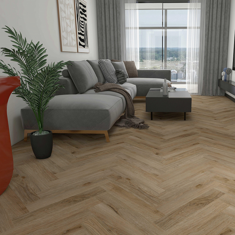 Кварцвинил CM Floor Parkett LVT 35 Дуб Бурбон