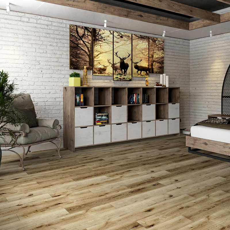 Кварцвинил Damy Floor Family LVT T7020-4-LVT Дуб Провинциальный