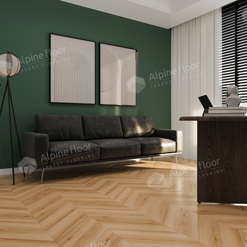 Кварцвинил Alpine Floor Chevron Alpine Eco 18-19 Дуб Самерсет
