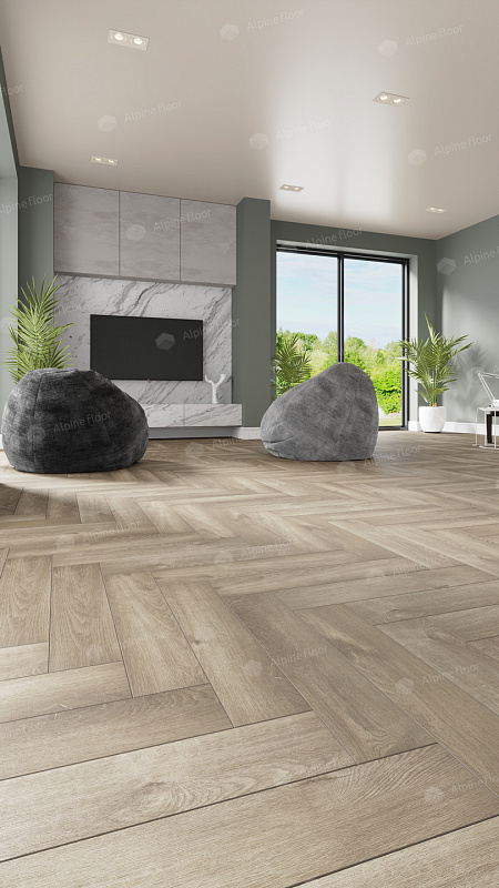 Кварцвинил Alpine Floor Parquet Light Еco 13-5 Дуб Натуральный Отбеленный